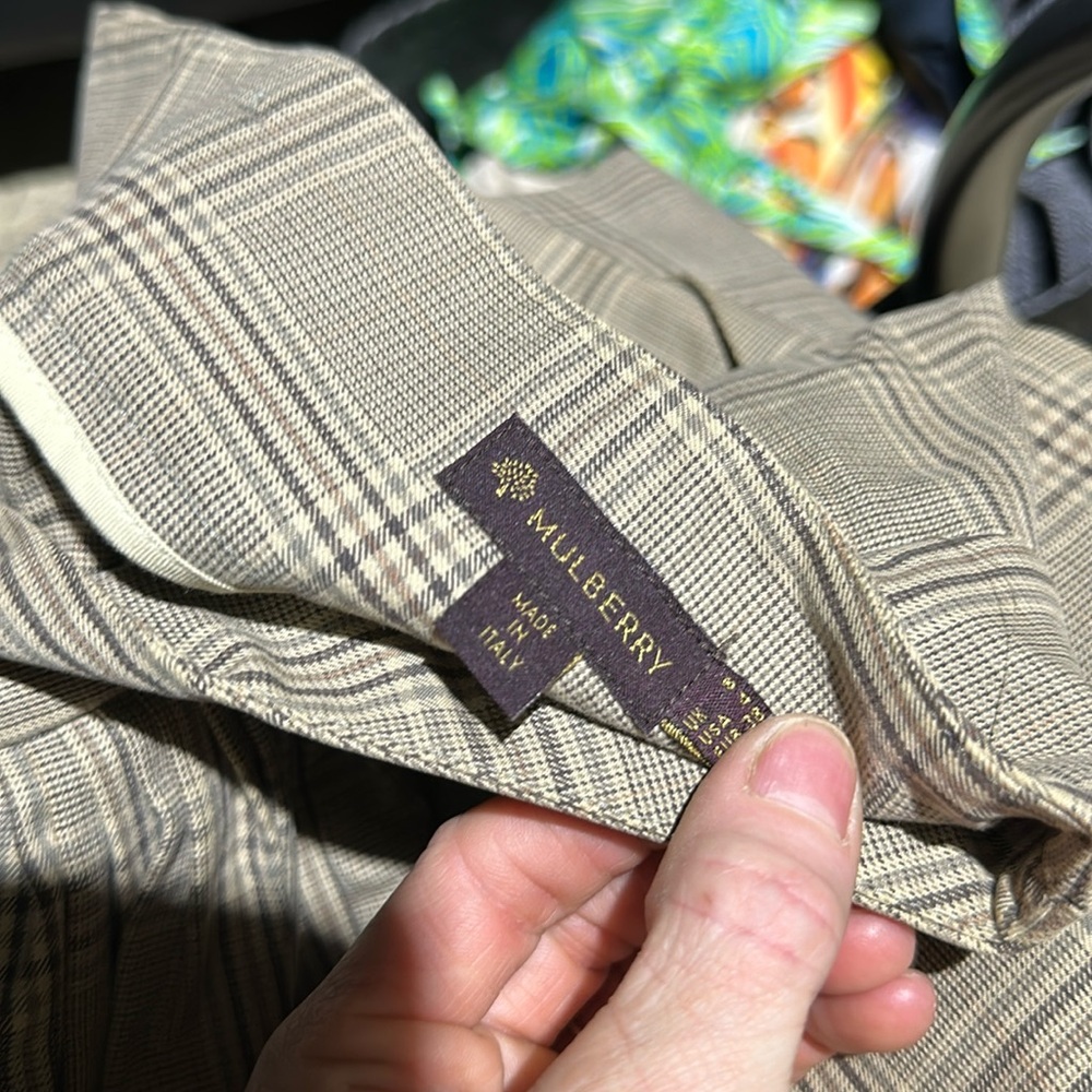 MULBERRY PLAID SKIRT MADE IN ITALY - Picture 3 of 4